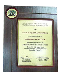 1997 1st ASSAP Regional Subic Plaque of Appreciation