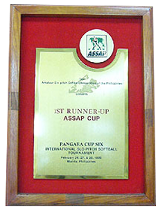 1999 Pangaea Cup VI International Slo-Pitch Softball Tournament 1st Runner Up