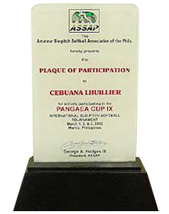 Pangaea IX Plaque of Participation